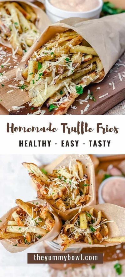 homemade tuffle fries with healthy - easy tasty toppings are the perfect appetizer for any meal