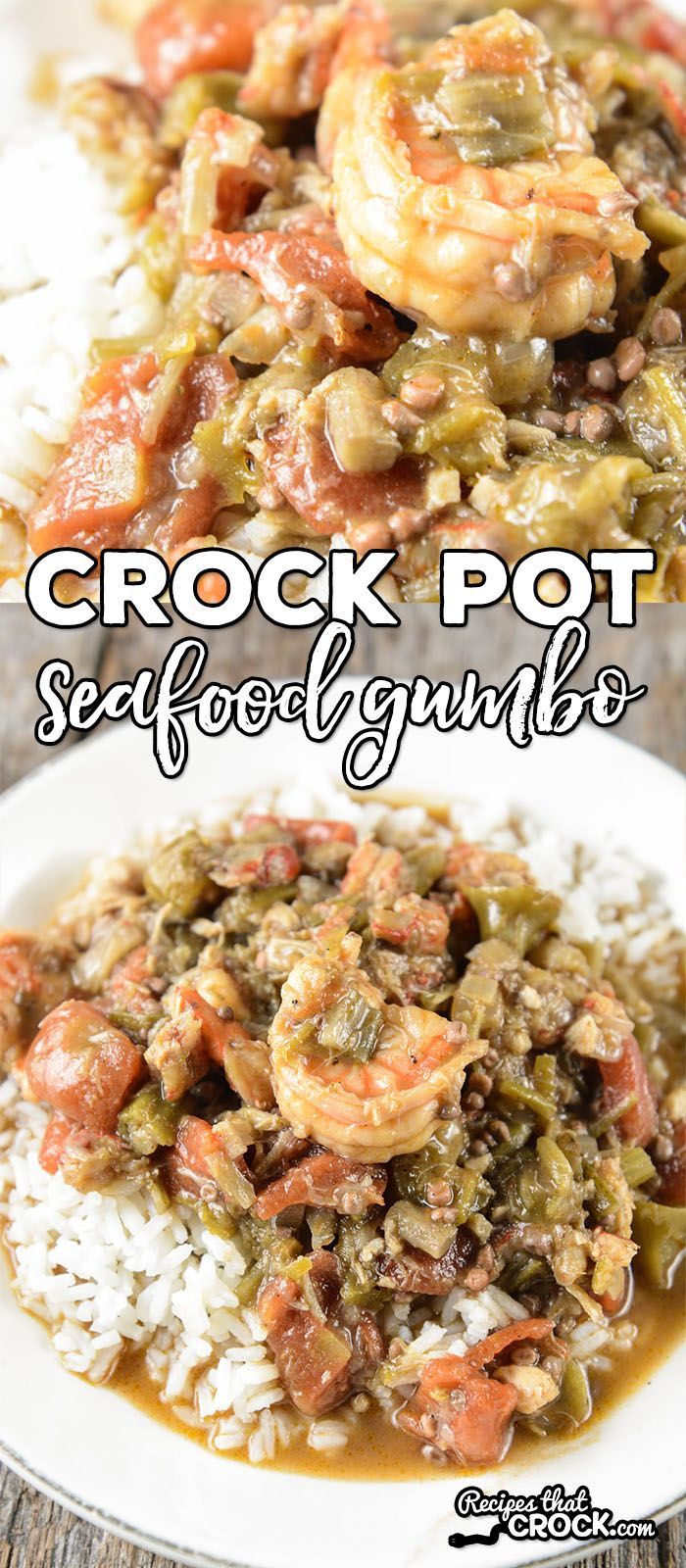 crock pot seafood gumbo with shrimp and rice