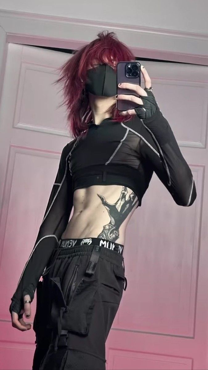 Femboy Fashion Men, Edgy Pose Reference, Goth Men Outfits, Goth Femboy Outfits, Oppenheimer Outfit, Femboy Outfit, Goth Boys, Goth Outfit Inspo, Outfit Ideas 2024