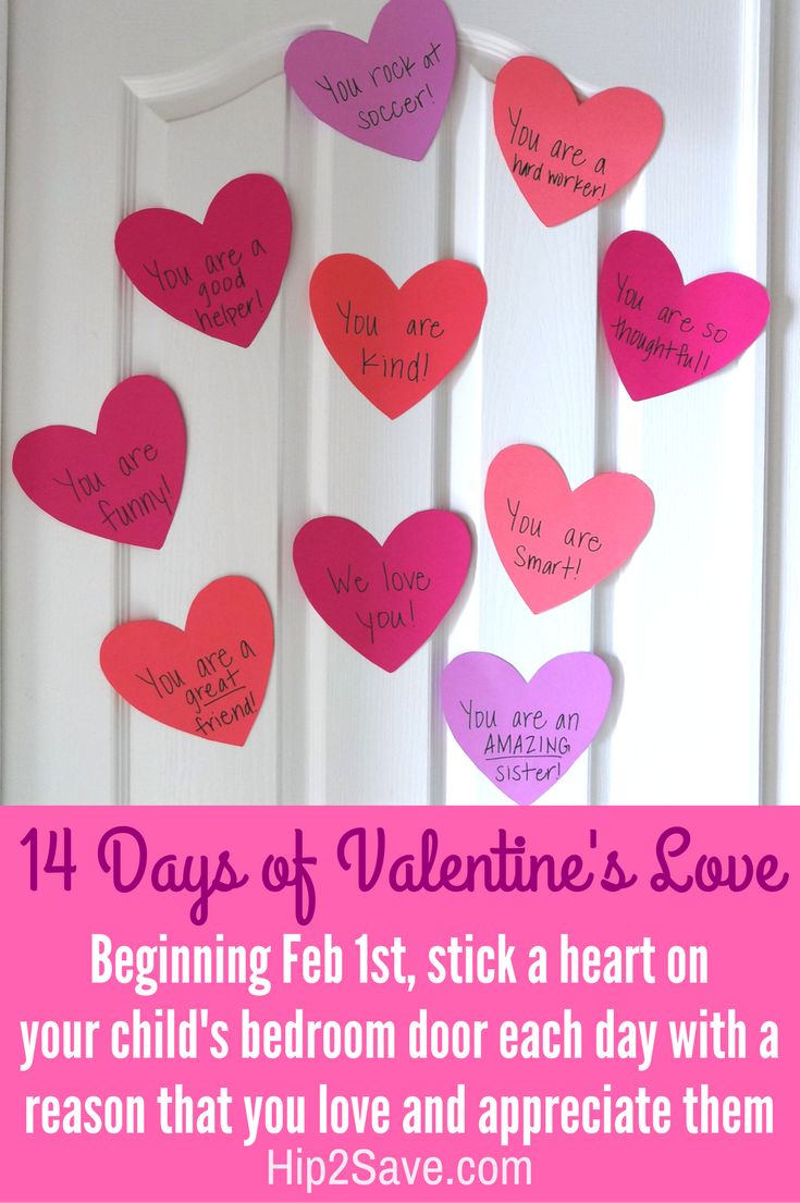 Shower Your Kids with 14 Days of Valentine's Love • Hip2Save Days Of Valentine, Valentines Day Sayings, Family Valentines, Family Valentines Day, Valentine Messages, Valentinstag Party, Valentine Gifts For Kids, Valentine Activities, Valentine Crafts For Kids