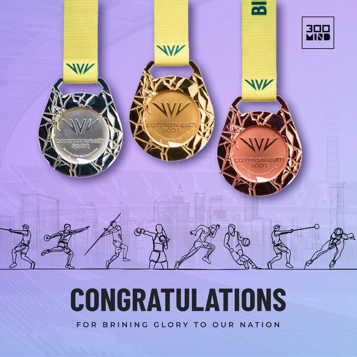 three medals with the words congratulationss for bringing glory to our nation