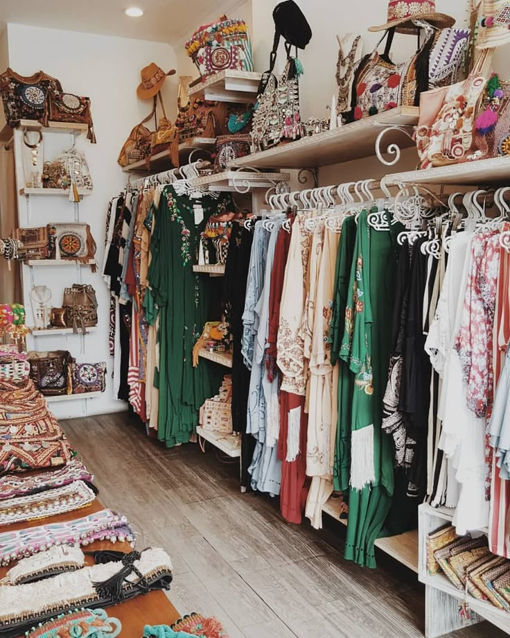 a store filled with lots of clothes and accessories