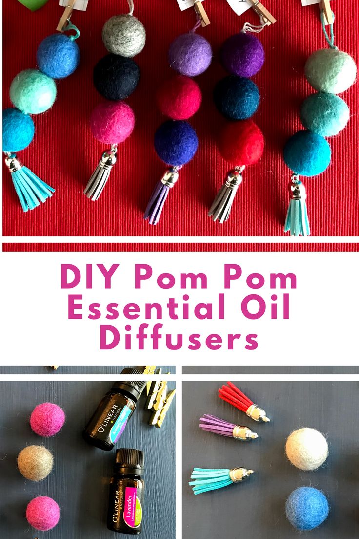 diy pom - pom essential oil diffusers are the perfect way to use essential oils