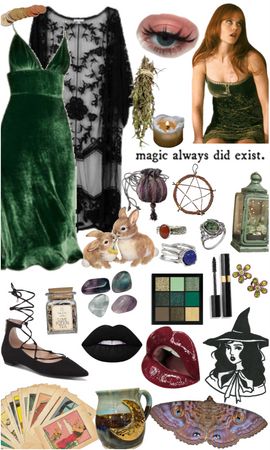 Witch's Familiar Outfit | ShopLook Witch Fashion Vintage, Layered Witch Outfit, Chic Witch Outfit, Witches Ball Outfit, Boho Witch Outfits Plus Size, 70s Witch Outfit, Psychic Outfit Aesthetic, Vintage Witch Aesthetic Outfit, Divination Witch Outfit