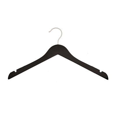 a black hanger on a white background