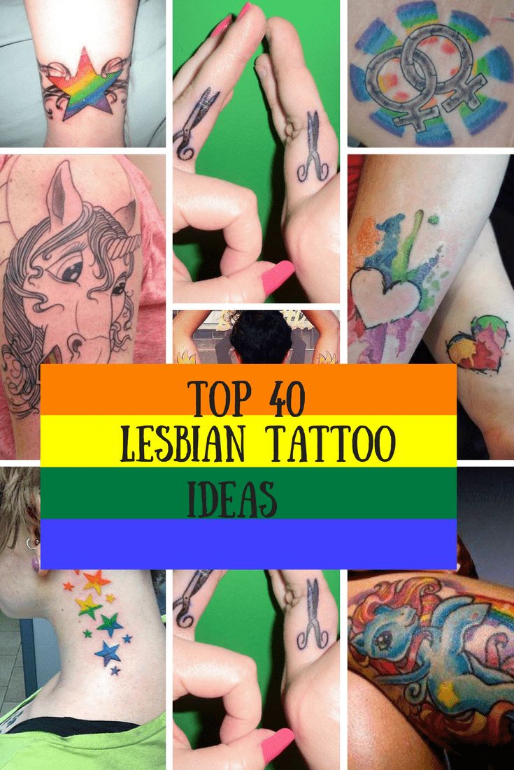 The Best 40 Lesbian Tattoos Rainbow Tattoos Pride, Lesbian Couple Tattoos, Lesbian Tattoo Ideas Design, Rainbow Heart Tattoo, Gay Pride Tattoos, Lesbian Tattoo, Lesbian Colors, Girlfriend Tattoos, Lgbt Tattoo