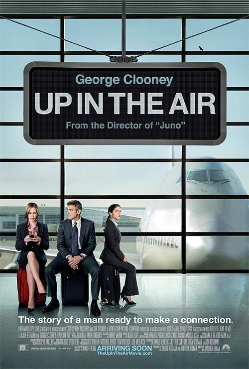 the movie poster for in the air with three people sitting on luggage and an airplane behind them