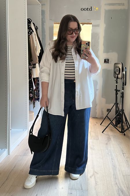 Plus Size Contemporary Fashion, Spring 2024 Plus Size Outfits, Outfits For Fat Woman, Fat Outfit Ideas, Plussize Outfit Ideas, Fat Girls Outfit Ideas, Diana Dares, Plus Size Denim Outfits, Oversized Longsleeve