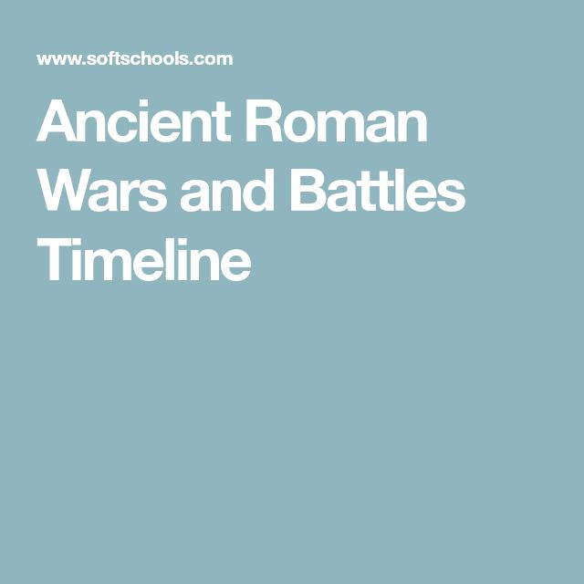 ancient roman wars and battles timeline