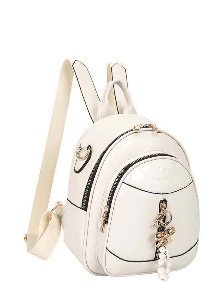 Olivia Mark - Mochila con decoración de perlas de imitación - Mochilas Mujer College Backpacks, Small Backpacks, Preppy Bags, Convertible Backpack Purse, Cute Mini Backpacks, Stylish School Bags, Mini Mochila, Mini Backpacks, Backpack Style