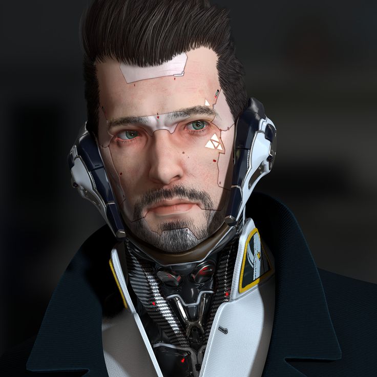 an image of a man with futuristic equipment on his face