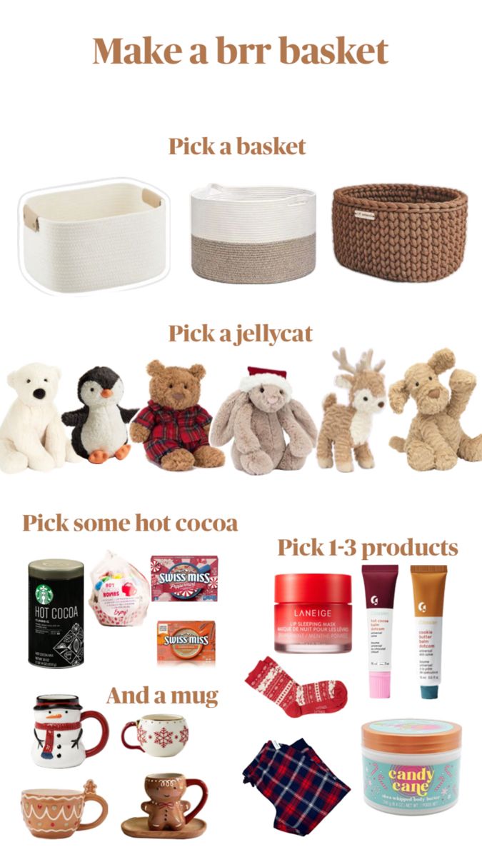 the contents of a basket are shown in this graphic above it is an image of various items