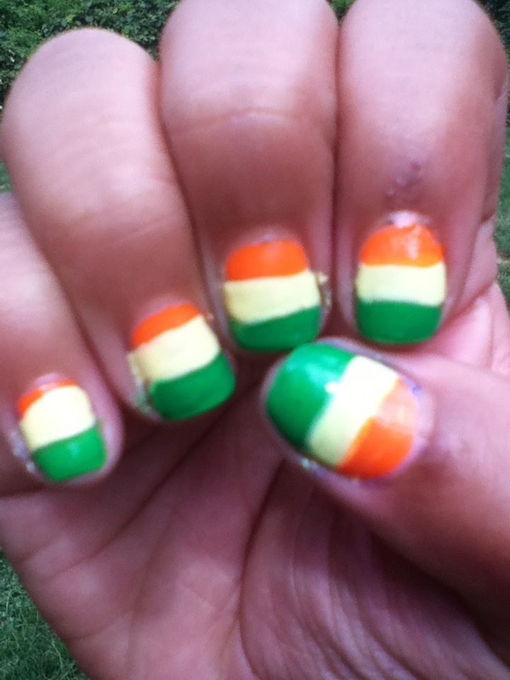 Irish Flag Nails! :) x Irish Nails, Flag Nails, Ireland Flag, Irish Flag, Toe Nail Designs, Love Painting, Nails Ideas, Nails Nails, Tri Color