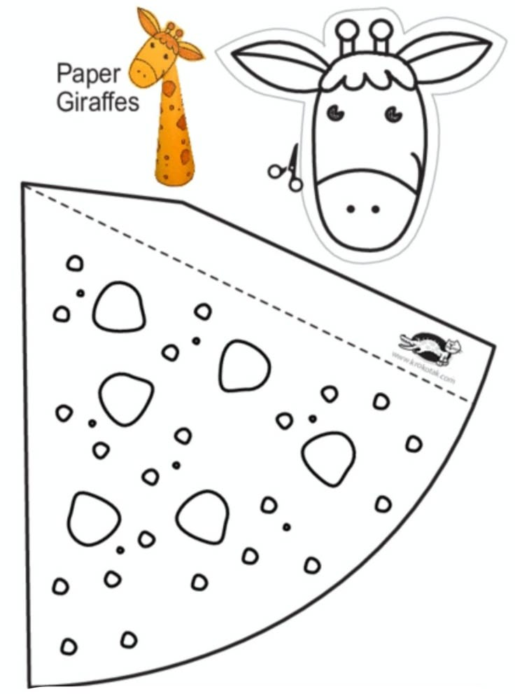 the paper giraffes cut out is shown