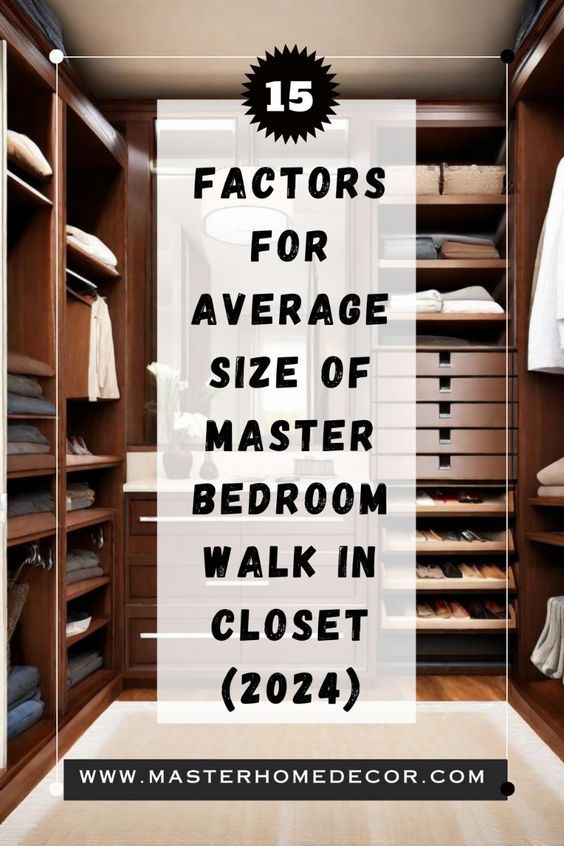 a walk in closet with lots of clothes on shelves and the words 15 factorors for average