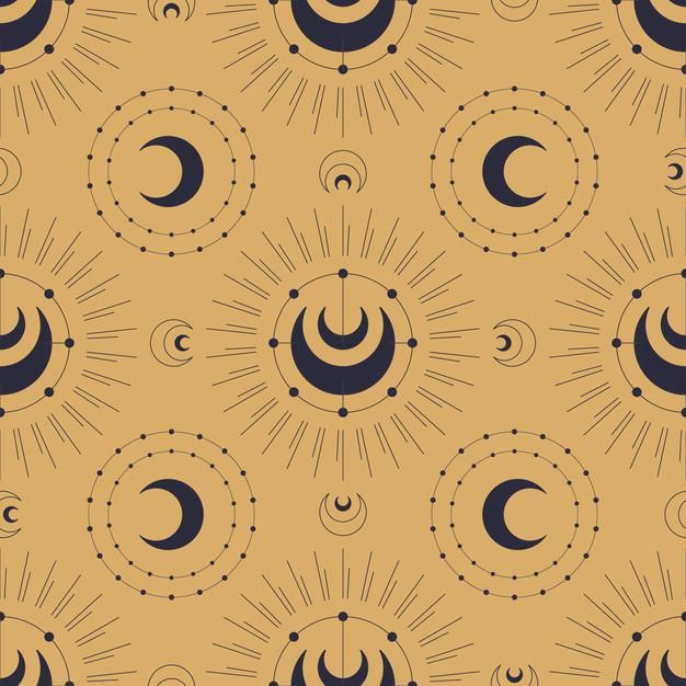 the sun and moon are depicted in this pattern