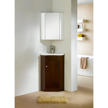 a bathroom with a sink, mirror and towel rack on the wall next to it