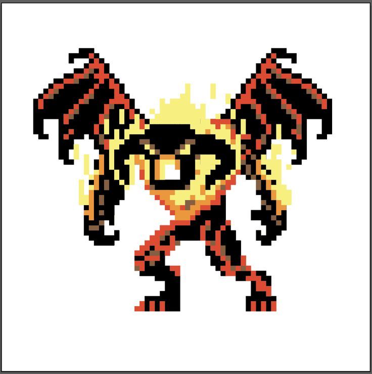 Pixel art version of the balrog of moria from lord of the rings Moria Lotr, Pixel Art Landscape, Fantasy Cars, Tolkien Art, Cool Pixel Art, Knitting Machine Patterns, Diy Perler Bead Crafts, Pixel Art Characters, Pix Art