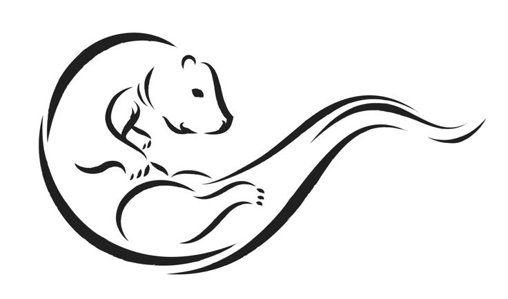 a rat sitting on top of a crescent shaped object in the shape of a circle