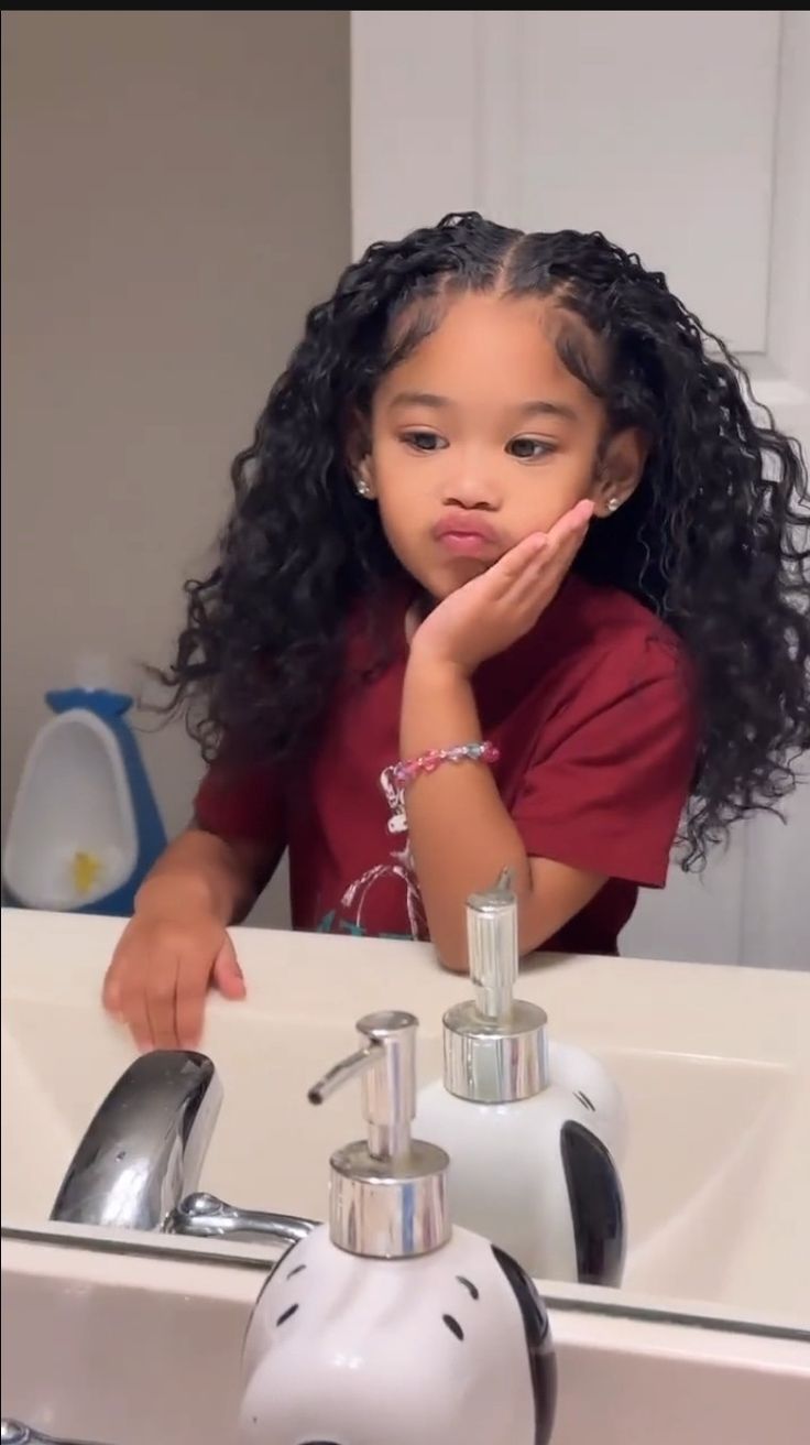 Hairstyles For Family Pictures, Black Kids Hairstyles Natural, Baby Girl Hairstyles Curly, Easy Hairstyles For Kids, Hairstyles Cute, Hair Flyer, Quick Natural Hair Styles, Cute Black Babies, Curls Hairstyles