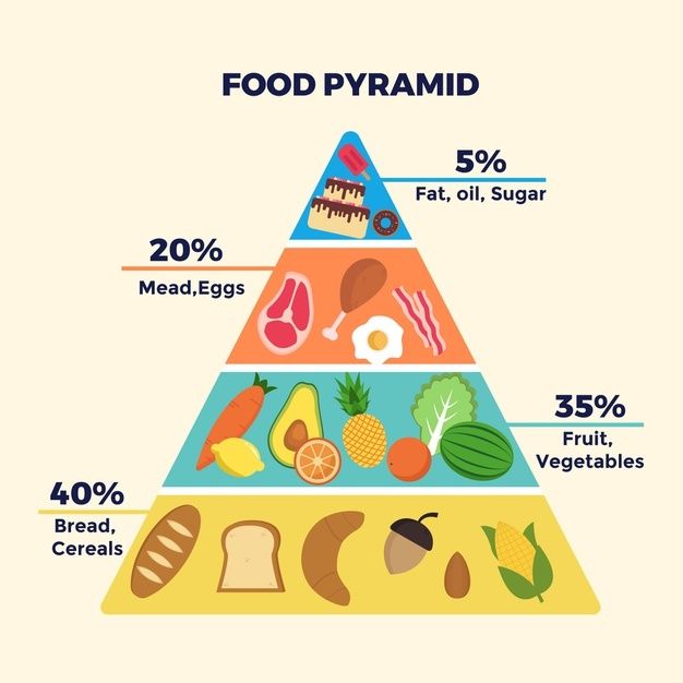 Food Triangle, Food Pyramid Kids, Pyramid Template, Healthy Eating Pyramid, Balanced Diet Chart, Nutrition Pyramid, Emotions Preschool, Healthy And Unhealthy Food, Food Template