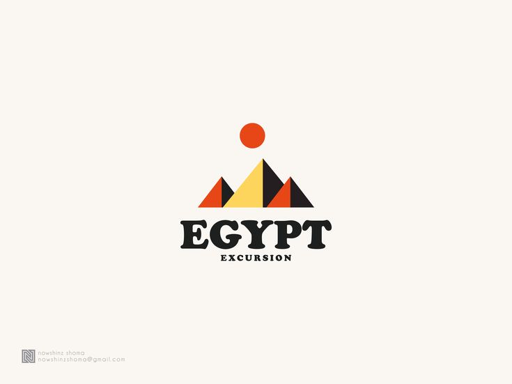 the logo for egypt's tourism company, egypt excursion is shown in black and orange