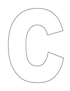 the letter c is shown in black and white