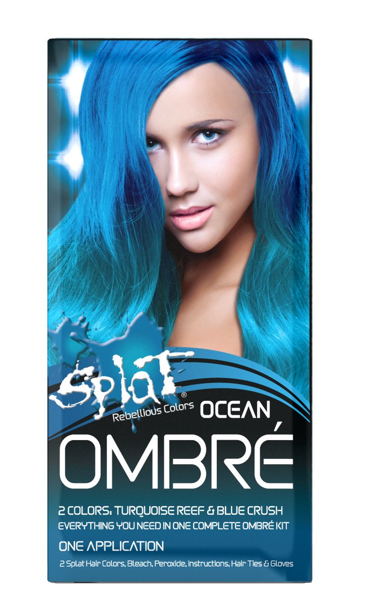 Free 2-day shipping on qualified orders over $35. Buy Splat Complete Kit, Ombre Ocean, Semi-Permanent Turquoise & Blue Hair Dye with Bleach at Walmart.com Light Blue Hair Dye, Unique Hair Dye, Turquoise Hair Dye, Turquoise Hair Color, Bleach Hair Color, Splat Hair Dye, Blue Hair Dye, Splat Hair Color, Dyed Hair Ombre