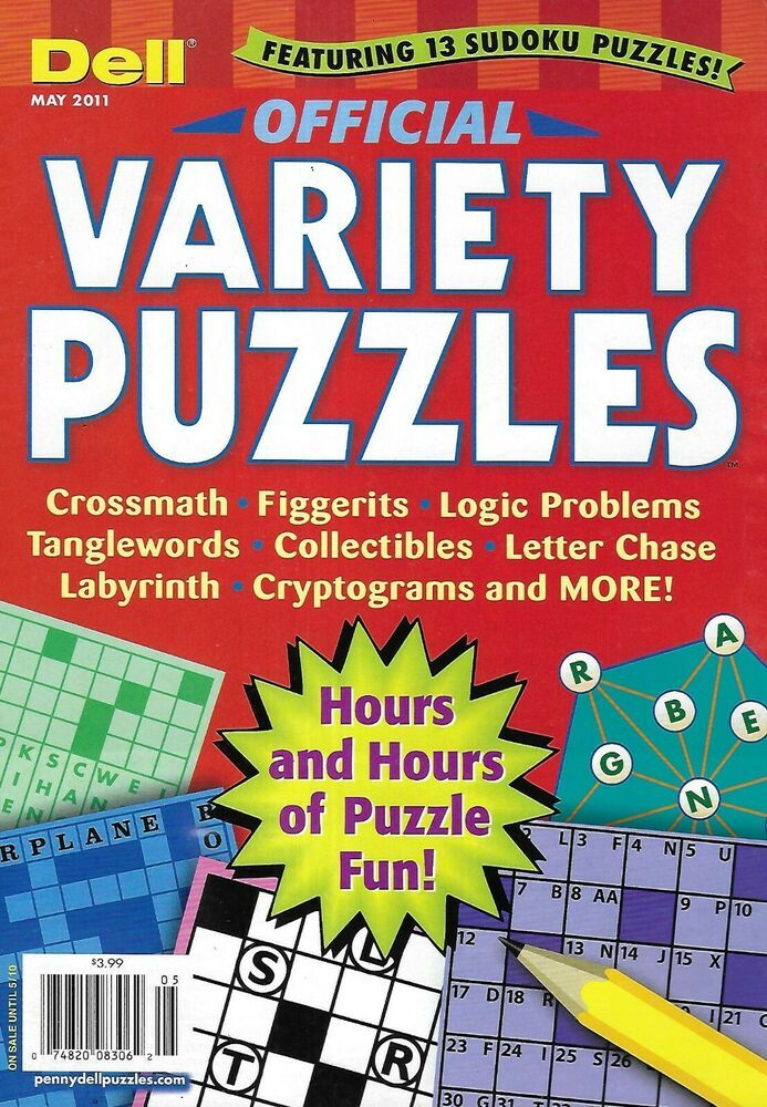 a magazine cover with puzzles on it