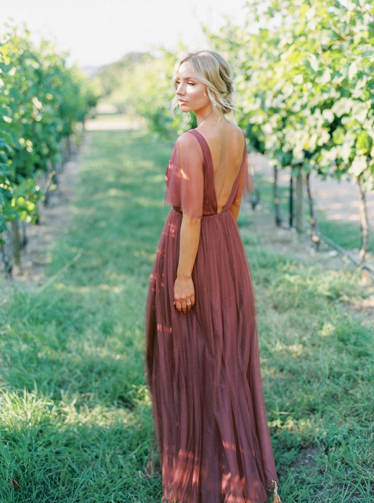 Thea Tulle Dress Deep V Bridesmaid Dress, Wedding Dress Full Coverage, Fall Photoshoot Family, Boho Bridesmaid Dress, Casual Bridesmaid Dresses, Woodland Home, Romantic Blue, Wedding Parties Colors, Alaska Wedding