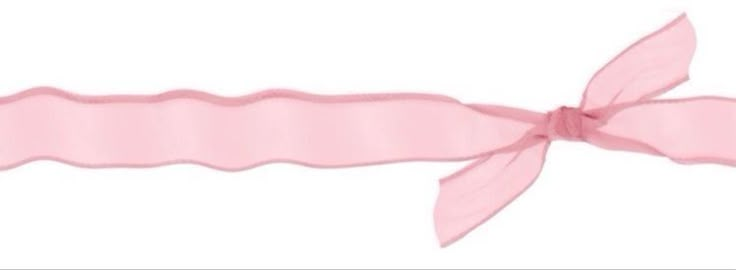 a pink ribbon with a bow on it