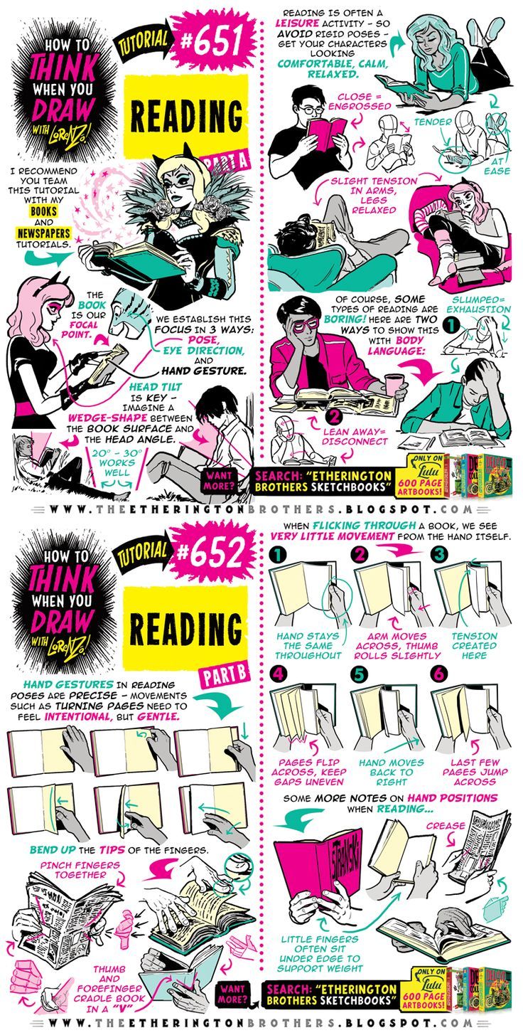 an image of a comic book page with instructions on how to read the comics in it