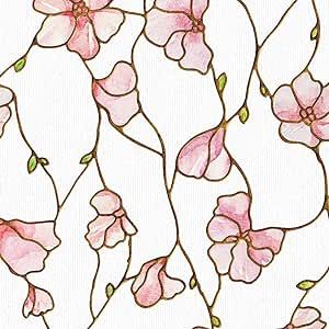 a drawing of pink flowers on a white background