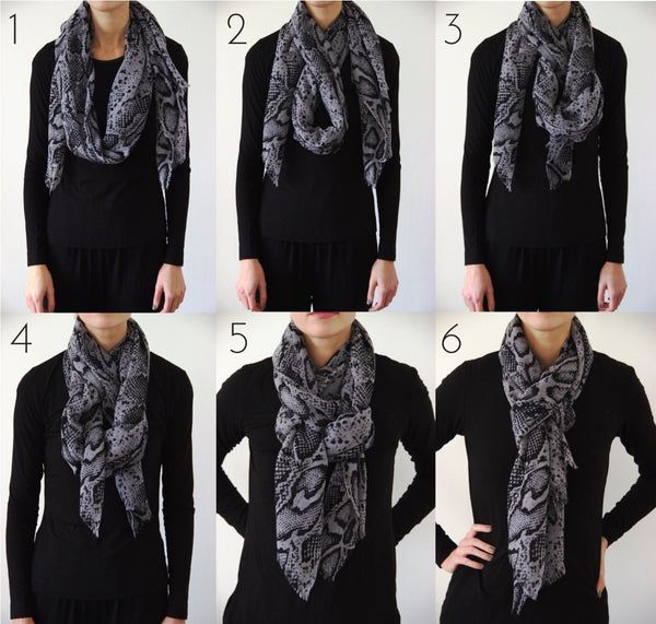 How to tie a scarf: Something different - Besos Scarves How To Wear A Blanket Scarf, Scarf Wearing Styles, Ways To Tie Scarves, Tie Scarves, Head Scarf Tying, Tie A Scarf, Scarf Knots, Mode Tips, Scarf Ideas