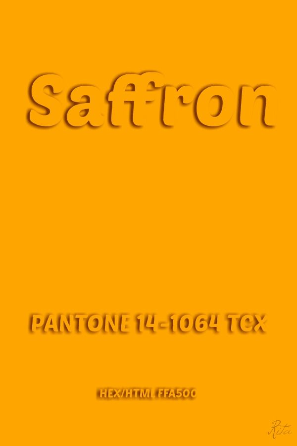 an orange book cover with the words saffron on it