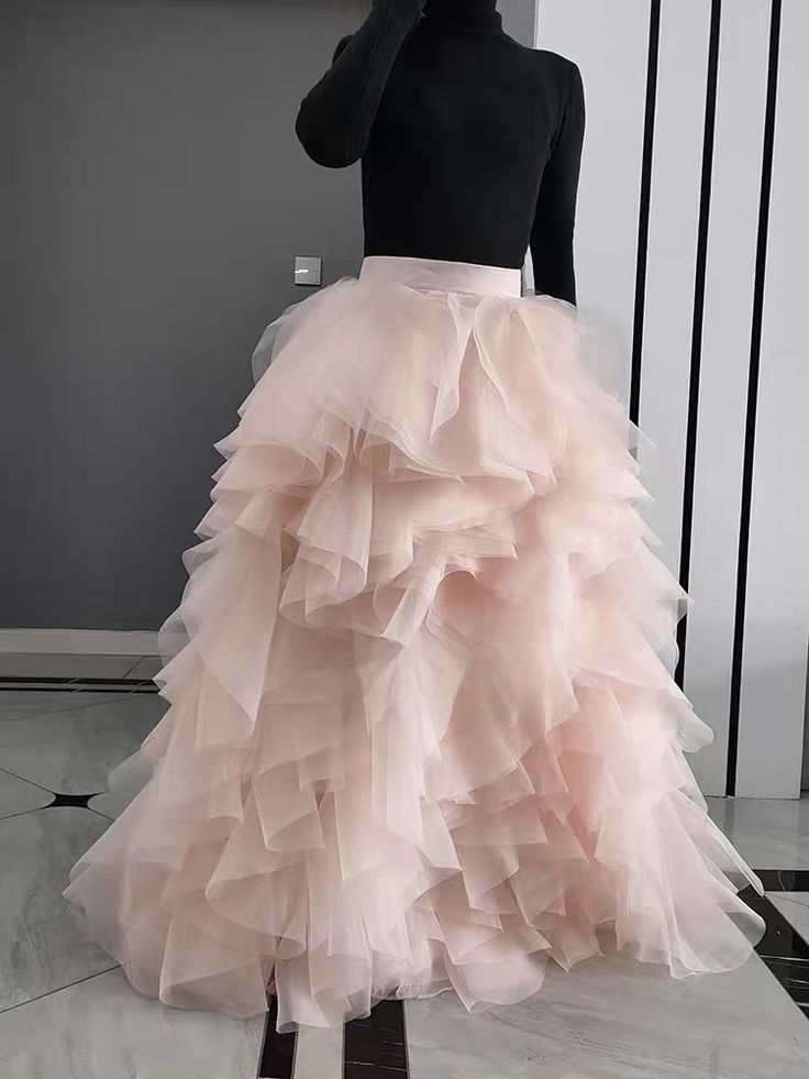 Luxury Fitted Tulle Petticoat, Pink Tulle Skirt For Party, Wedding Long Ruffled Tulle Skirt, Prom Tulle Ruffled Skirt, Elegant Pink Ruffled Tulle Fabric, Elegant Pink Tulle Fabric With Ruffles, Pink Tulle Petticoat For Wedding, Pink Tiered Skirt For Prom, Pink Tulle Skirt For Wedding