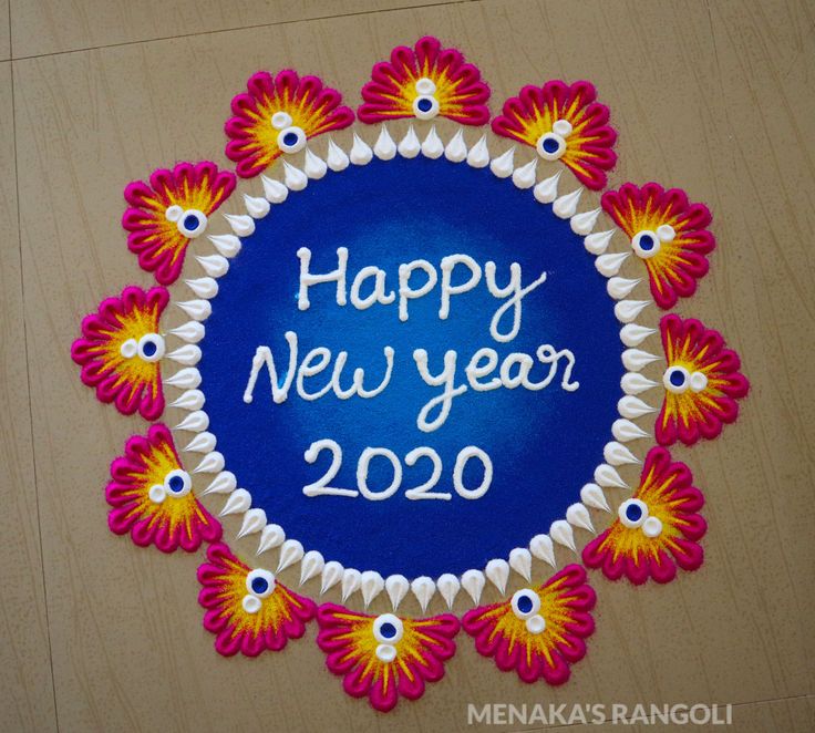 a happy new year sign made out of paper