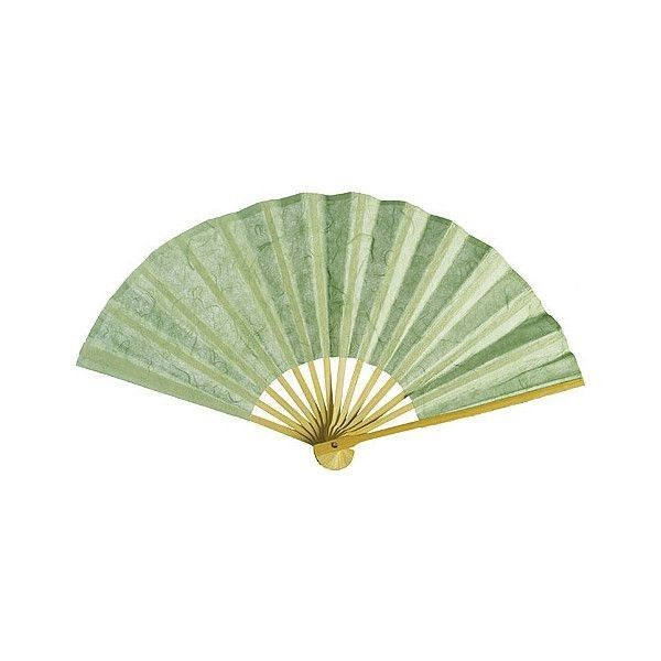 an image of a fan that is green and gold