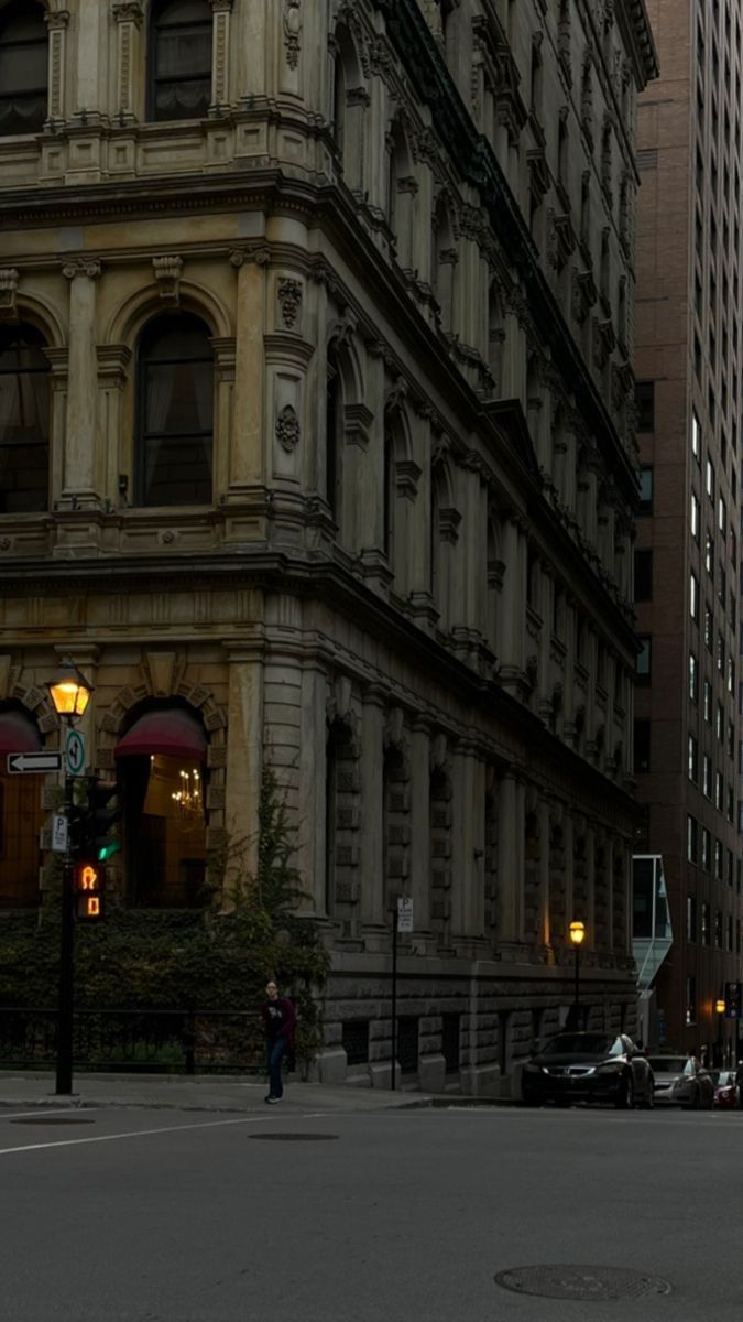 an old building in the middle of a city