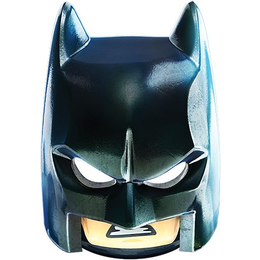 a batman mask with glowing eyes and ears