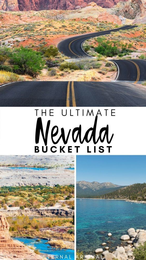 the ultimate nevada bucket list with pictures and text overlay