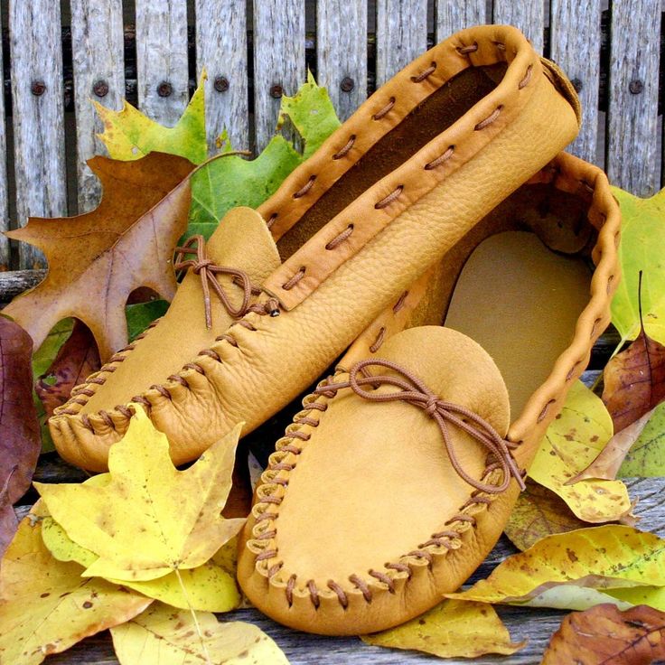 You may not want to wear your regular shoes again once you slip into these soft, scout style mocs. Made from deertan cowhide for a comfortable, yet durable, feel that conforms to the shape of your feet with wear. This package contains pre-cut and pre-punched parts, with the cushiony insoles already attached, as well as lace and step-by-step assembly instructions. Assorted sizes sold separately. Made in USA. WARNING: This product can expose you to chemicals including chromium (hexavalent compound Moccasin Pattern, Leather Glue, Leather Kits, Shoelace Patterns, Golden Tan, Moccasins Mens, Leather Moccasins, Pattern Store, Shoe Lace Patterns