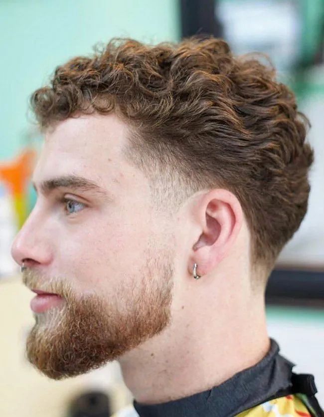 Low Temp Fade Curly Hair, Cropped Wavy Hair, Curly Hair Men Fade Haircut Styles, Professional Curly Hair Men, Curly Hair Men Round Face, Short Curly Haircuts Men Thick Hair, Curly Hair Male Haircut, Short Curly Hairstyle Men, Haircut For Men With Curly Hair