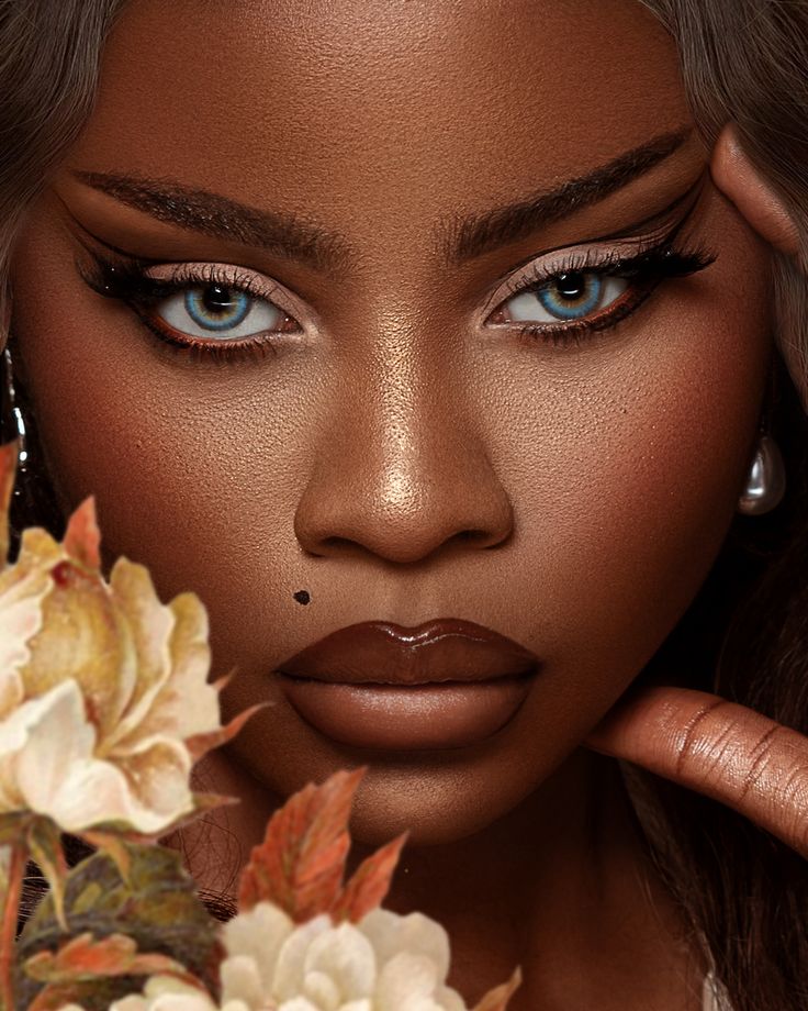 Black Woman Beauty Editorial, Beauty Editorial Photography, Black Queen Makeup, Corporate Headshots Women, Retouch Photoshop, Glamour Makeup Looks, Photoshop Portrait, Beauty Portraits, Headshot Poses