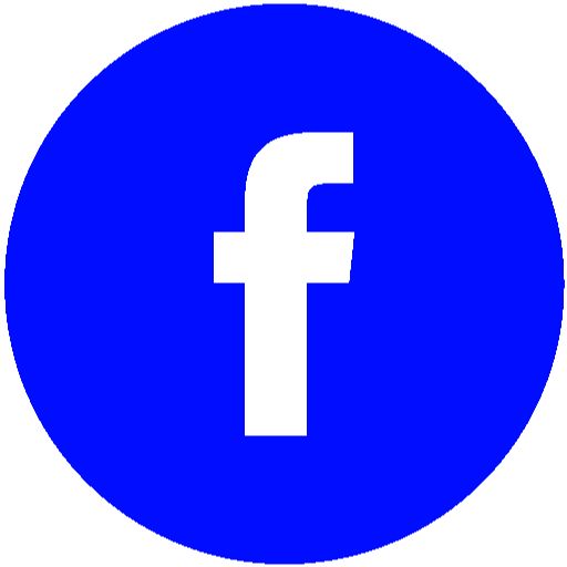 the facebook logo in a blue circle