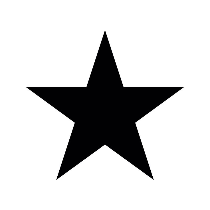 a black star on a white background