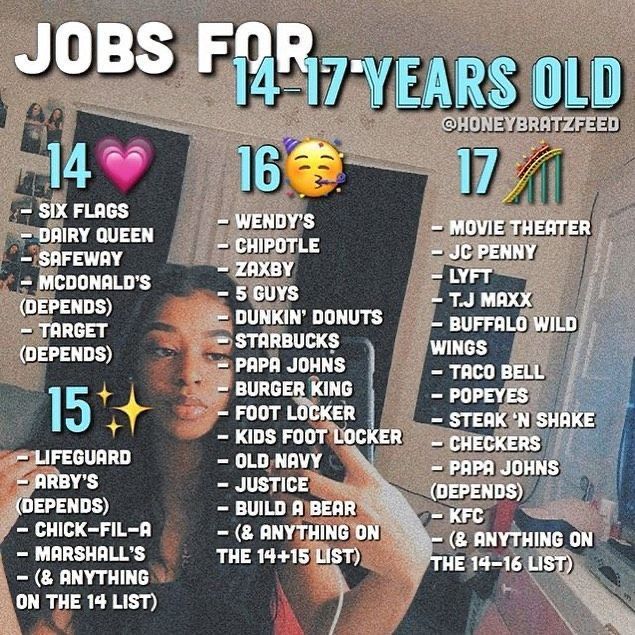 Pin on s•c•h•o•o•l Jobs To Have At 11, Jobs That Hire At 15, Places To Work At 16, Jobs For 16 Yo, Jobs For 17 Yo, Best Jobs For Teens, Good Jobs For Teens, Summer Jobs For 13, Jobs For 15 Yo