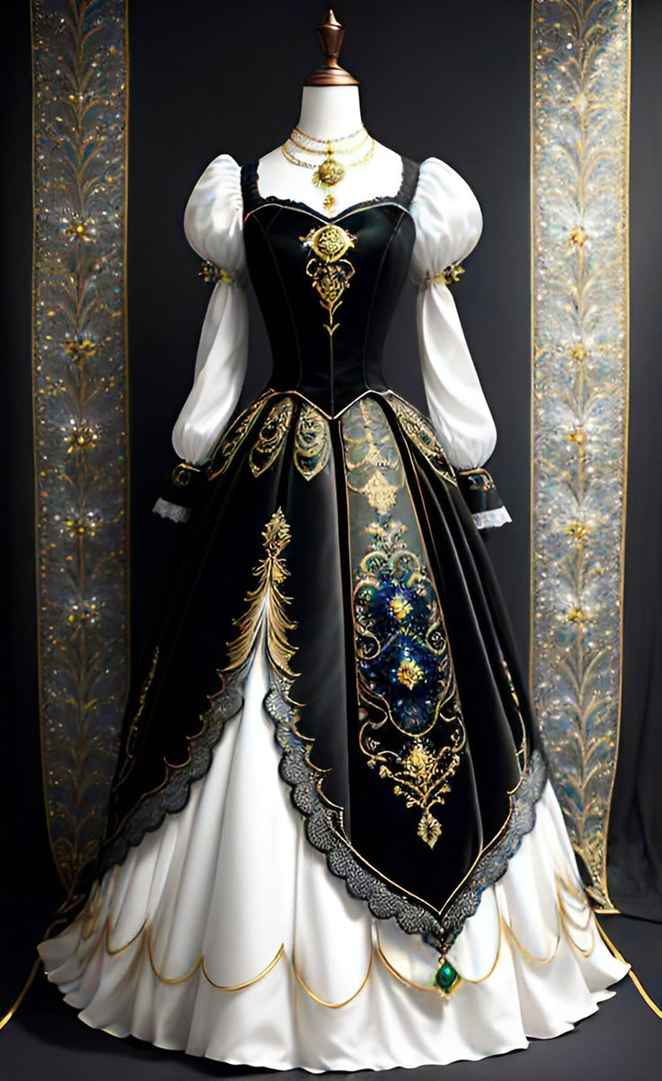 Empress Dress Gowns, Medieval Royalty Dress, Queen Dress Royal Fantasy, Princess Outfits Medieval, Queen Gowns Royal, Princess Dresses Medieval, Dress Kerajaan, Royal Dresses Queens Gowns, Royal Dresses Fantasy