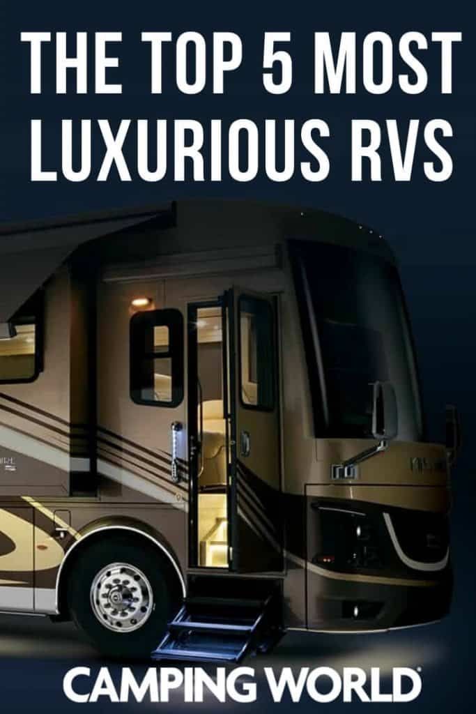 the top 5 most luxurious rvs in the world cover art for camping world magazine