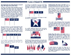 an american flag info sheet is shown